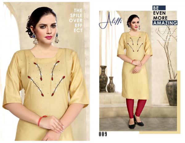 Moksha Aliffi Regular Wear Rayon Kurti Collection